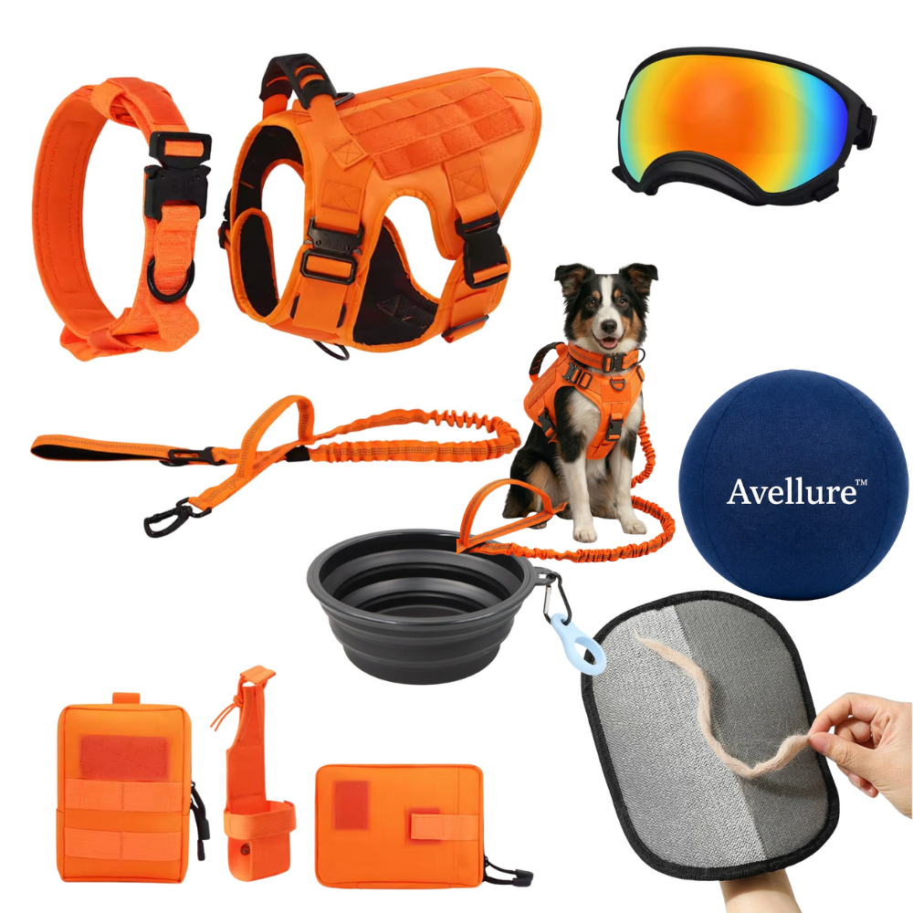Avellure K9 Pro™ 10-In-1 Tactical K9 Harness System - Full Set Dog Harness Bundle
