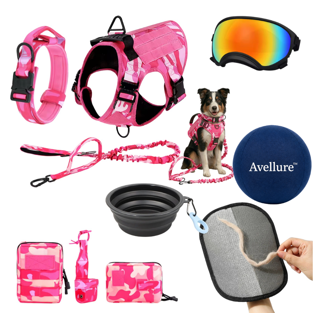 Avellure K9 Pro™ 10-In-1 Tactical K9 Harness System - Full Set Dog Harness Bundle